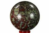 Polished Dragon's Blood Jasper Sphere - South Africa #146097-1